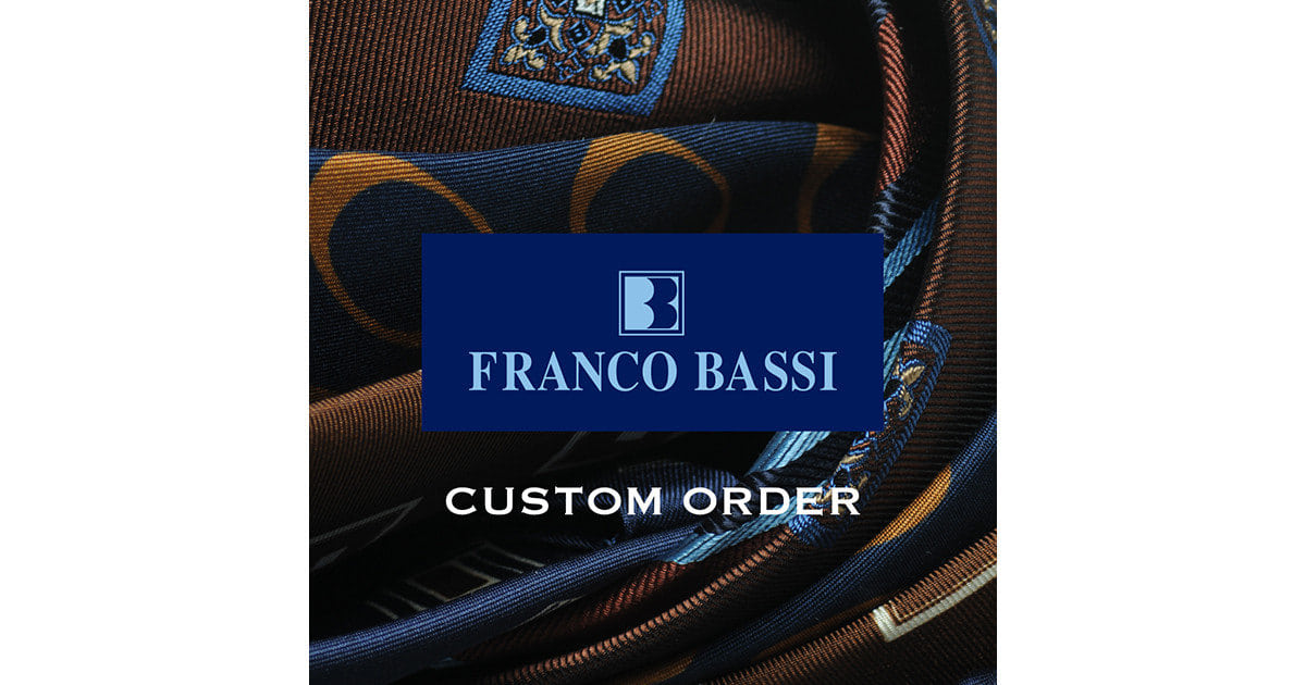 未使用 期間限定お値下げ イタリア フランコバッシブラウン ヴィンテージ調 小紋 share_279jLJ.jpg