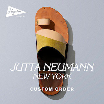 NYを中心に根強い人気を博している〈JUTTA NEUMANN〉のレザーサンダルをカスタムオーダー