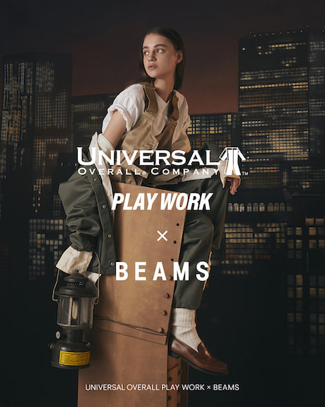 UNIVERSAL OVERALL PLAY WORK〉に別注。 ワークとアウトドアを融合し