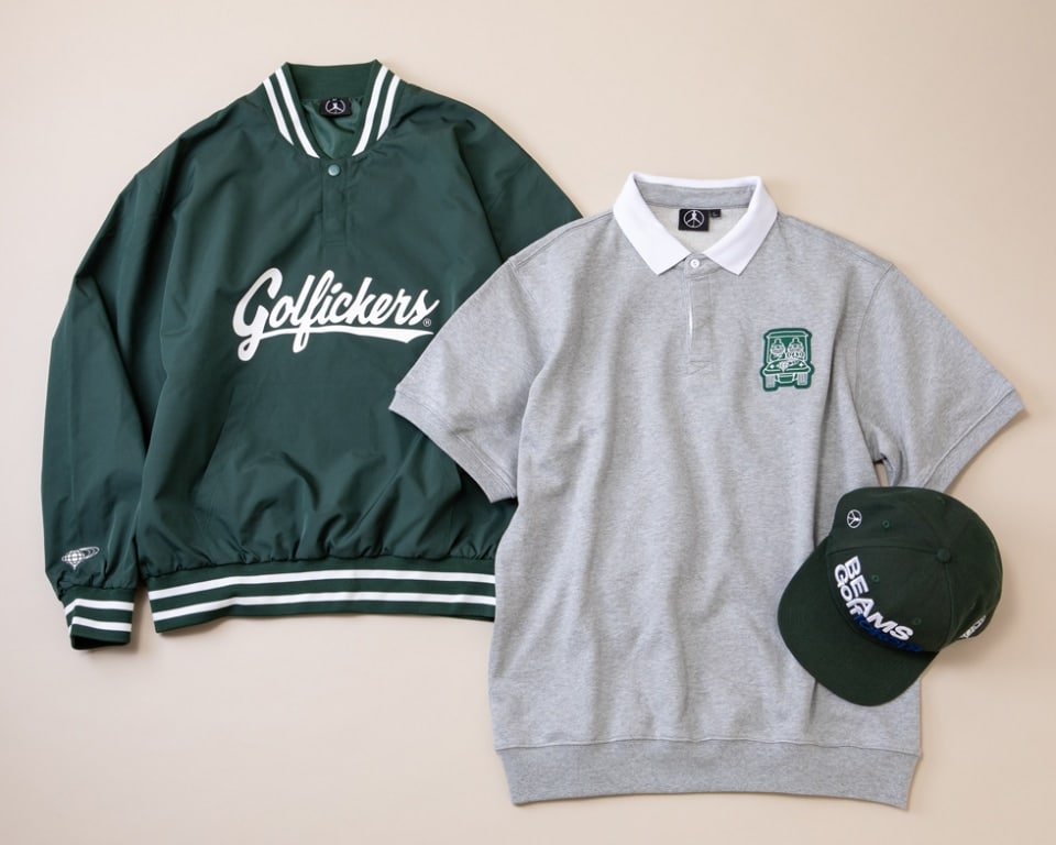 希少 Golfickers x BEAMS GOLF ポロ L-