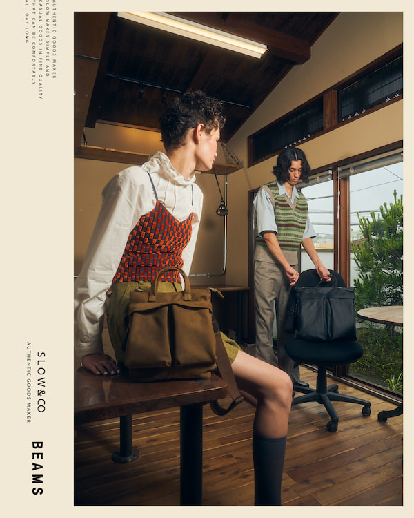 BEAMS×SLOW HELMET BAG SOFT LEATHER Sタグ付き新品未使用