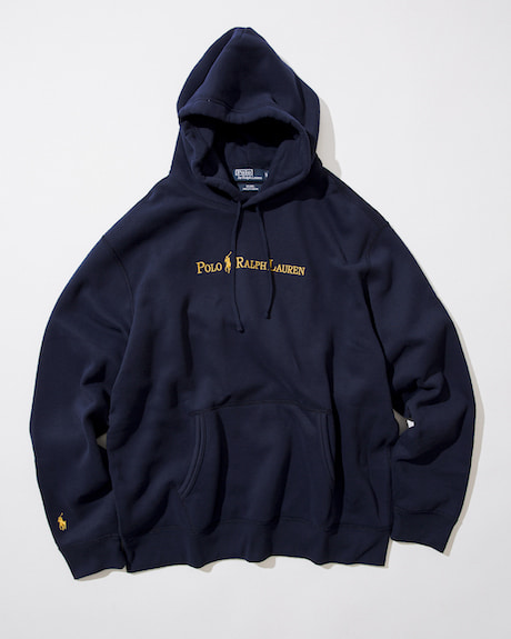 レトロビームス別注  Navy and Gold Logo FLEECE JACKET