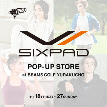 定番アイテムや、普段着としても着られるリカバリーウエアも展開。〈SIXPAD〉のポップアップストアを開催