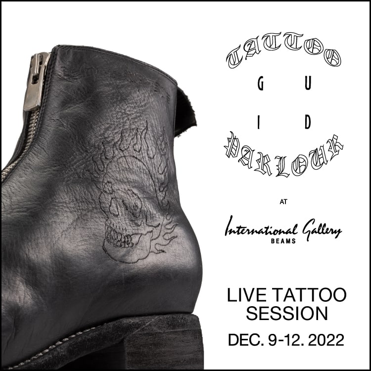 靴にタトゥーを施すイベント「GUIDI LIVE TATTOO SESSION AT