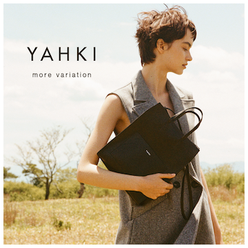 都会的なデザインが人気のバッグブランド〈YAHKI〉のポップアップショップを開催
