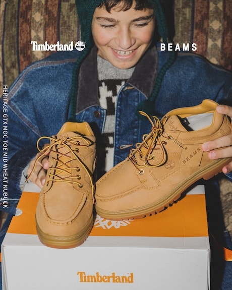 23年春に即完売した〈Timberland〉の名作別注がリストック！ “イエローブーツ”のカラーを落とし込んだ特別な『MOC TOE』｜BEAMS