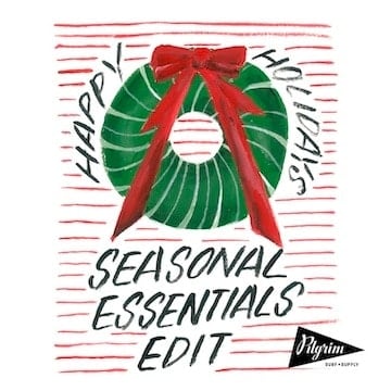 Pilgrim Surf + Supply's holiday event "Seasonal Essentials Edit" will be held at four stores, including the residence stores at BEAMS Tsujido and BEAMS Kobe.