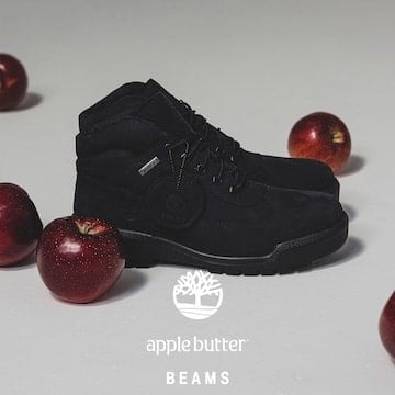〈Timberland〉と〈APPLE BUTTER STORE〉と〈BEAMS〉。 トリプルコラボレーションの黒い『Field Boots』が登場！