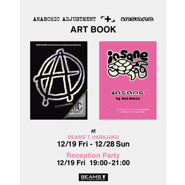イギリス・ストリートカルチャーを象徴する〈insane〉と〈ANARCHIC ADJUSTMENT〉が再び交差。両A面仕様のアートブックを「ビームスT 原宿」にて先行発売