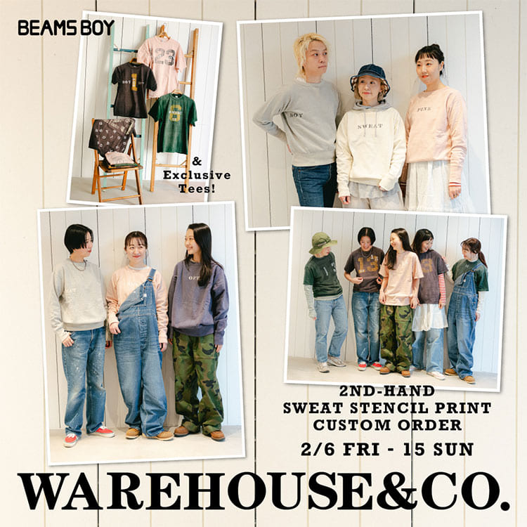 WAREHOUSE / ウエアハウス | × BEAMS BOY ビームスボーイ 別注 ヴィンテージ 加工 カレッジ 両面 プリント オーバーサイズ ノースリーブ フットボール Tシャツ カットソー | ライトパープル | レディース WAREHOUSE / ウエアハウス | × BEAMS BOY ビームスボーイ 別注