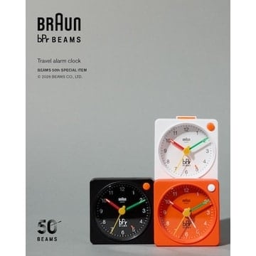 < BRAUN × bPr BEAMS > BEAMS 50 周年别住腕表和时钟将于 3 月 26 日星期四发布。