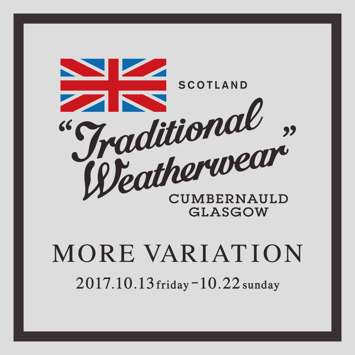 TRADITIONAL WEATHERWEAR＞のBEAMS別注アイテム発売にあわせたモア