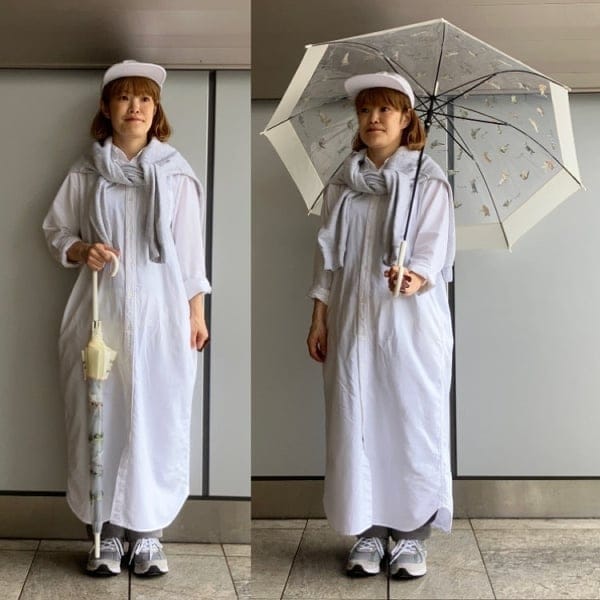 （（傘サイズ61㎝、身長151cm））大きめサイズで雨の日も安心♩ネコさんがたくさん散りばめられたご機嫌な傘です☆【お気に入り♡+】をタップしておくと見返しやすく、マイルも貯まります：＞
