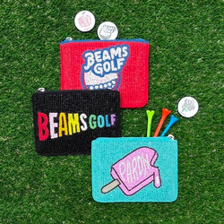 BEAMS GOLF ジッパーポーチ ネイビー/レッド - メルカリ