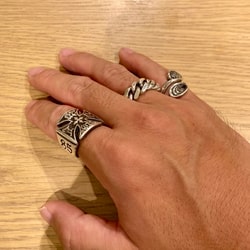 シルバー リンク チェーン リング AURA｜シルバー925 チェーン モチーフ リング“chain motif ring