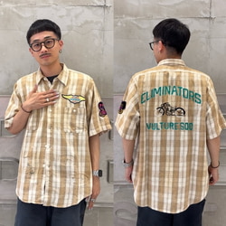 BEAMS（ビームス）BOW WOW / ELIMINATORS S/S FLANNEL SHIRT（シャツ