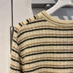 BEAMS AURALEE / SHETLAND WOOL CASHMERE RIB KNIT P/O (Knitwear Tops