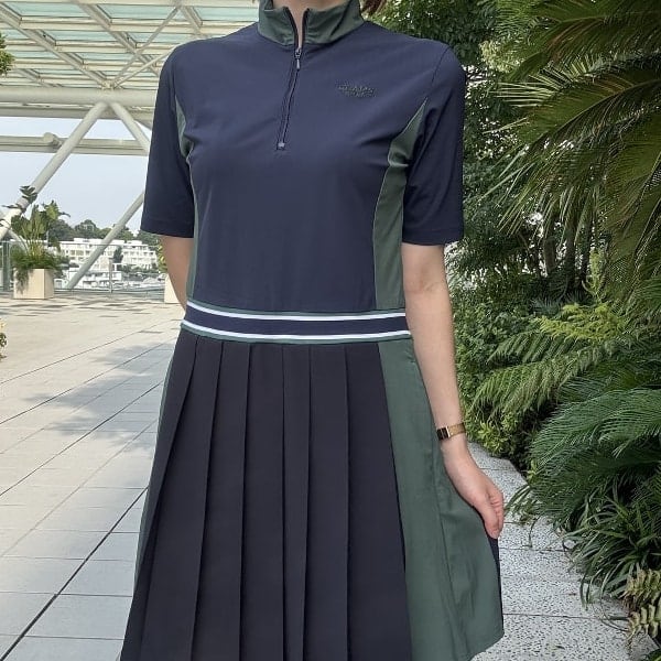 BEAMS GOLF 植物柄ポロワンピース BEAMS GOLF 植物柄ポロワンピース 花柄特集】ゴルフ場で目立つ