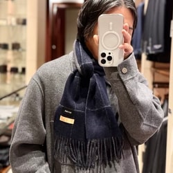 BEAMS（ビームス）カシミヤ ウィンドウペンチェック マフラー