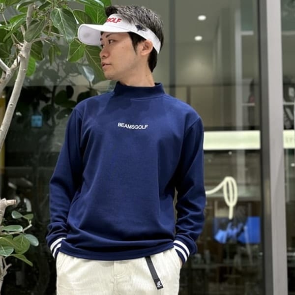 【美品】ビームスゴルフ　シャツ　グリーン　ネイビー　ペイズリー 美品】ビームスゴルフ シャツ グリーン ネイビー ペイズリー