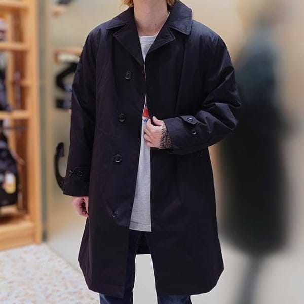 【172cm Sサイズ着用】〈THE NORTH FACE PURPLE LABEL〉別注のステンカラーコート。高い機能性とシンプルでクラシックなデザインが魅力のおすすめアウターです。ゆったりしたシルエットで、オンオフ兼用で活躍してくれます。【♡+お気に入り】を押していただくと、アイテムを見返しやすくなります。是非ご利用ください！