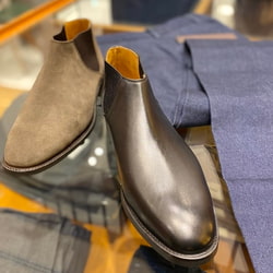 BEAMS F（ビームスF）R.C.A.F / カーフ ショートサイドゴア ブーツ