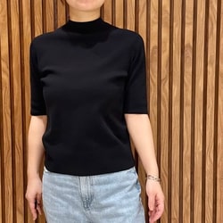 【Demi-Luxe BEAMS】シンプル モックネック ニット(ネイビー) Demi-Luxe BEAMS（デミルクス ビームス）シンプル モックネック ニット