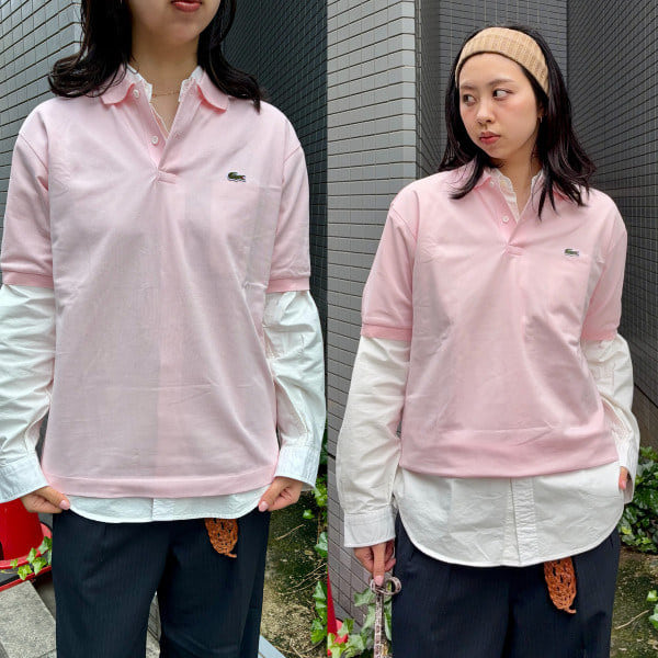 【179cm/サイズ3】左側がそのままのだけで着用した場合、右側は少し裾折ってます！シャツをレイヤードするならこれくらいのサイズの大きさは必要そう。肩幅ある方ならサイズ4でも良さそうです！カラーは派手すぎない柔らかいピンクがかわいくておすすめ！！《気になった方はお気に入りにご登録いただくと、後から見返しやすくなります♡》