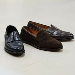 クロケット&ジョーンズ ビームスエフ　スウェードローファー 6 1/2 濃紺 BEAMS F（ビームスF）【別注】CROCKETT&JONES / MAINE2 スエード