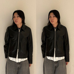 BEAMS F（ビームスF）CINQUANTA / ナッパレザー レギュラーカラー
