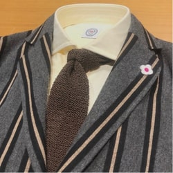 BEAMS F（ビームスF）LARDINI / サンドストライプ シャツジャケット 
