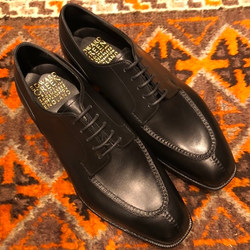 BEAMS F EDWARD GREEN / 606E DOVER black calf U-tip shoes (dress 