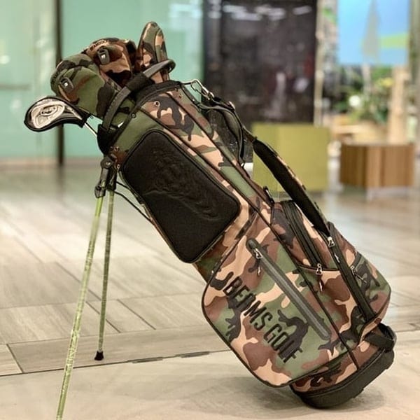 BEAMS GOLF 迷彩柄スタンド式キャディバッグ 大阪店激安通販 スポーツ