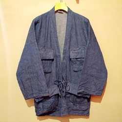 コンディ orSlow デニム 作務衣 ジャケット インディゴブルー系 サイズ