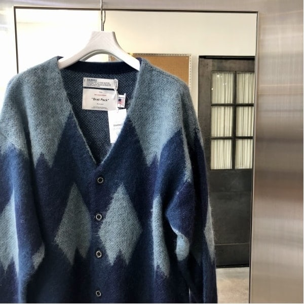 DAIRIKU×BEAMS 21AW Argyle Knit Cardigan-eastgate.mk