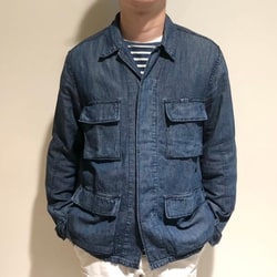 REMI RELIEF × BEAMS PLUS / 別注 Military Shirt Jacket Cotton Linen-