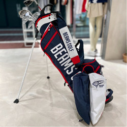 日本製・綿100% BEAMS GOLF スリムスタンド キャディバッグ