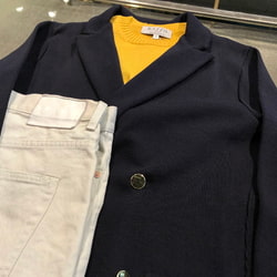 BEAMS F（ビームスF）BAFY × BEAMS F / 別注 ダブルブレスト ニット