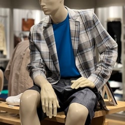 BEAMS F（ビームスF）LARDINI × BEAMS F / 別注 AMAJ リネン チェック 