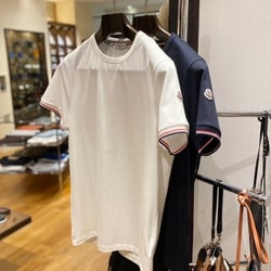 BEAMS F（ビームスF）MONCLER / トリコロール クルーネック Tシャツ（T