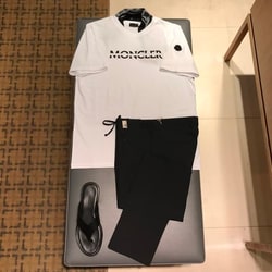 BEAMS F（ビームスF）MONCLER / ロゴ クルーネック Tシャツ（Tシャツ