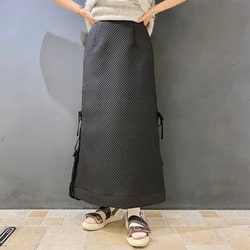 【OFF_WHT】RBS / サイド リボン タイト スカート