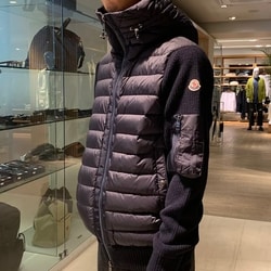 BEAMS F（ビームスF）MONCLER / MAGLIONE ニット×ナイロン ダウン