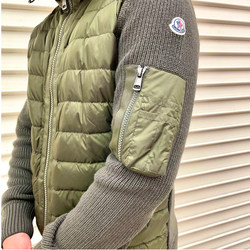 BEAMS F（ビームスF）MONCLER / MAGLIONE ニット×ナイロン ダウン 