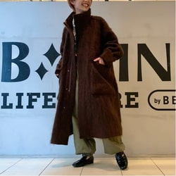 BEAMSBOY Maturelyモヘアシャギーコートブラウン medindustria.com.pe