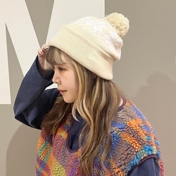 BEAMS（ビームス）NEW ERA × BEAMS / 別注 Snow Pon Pon Knit Cap