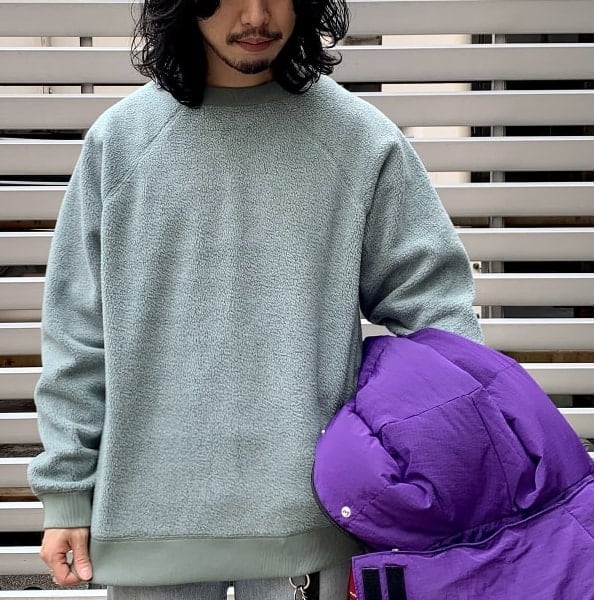 贈呈 BEAMS フェードフリース クルーネックスウェット 