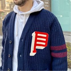 NAVY】BEAMS PLUS / 3ゲージ レタード カーディガン | kensysgas.com