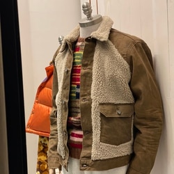 BEAMS PLUS（ビームス プラス）Crew Hand Knit Patchwork