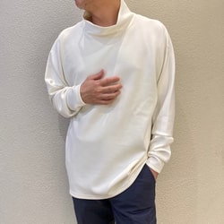 WHITE】u003cMENu003eBEAMS GOLF / ダンボールニット モックネックシャツ-